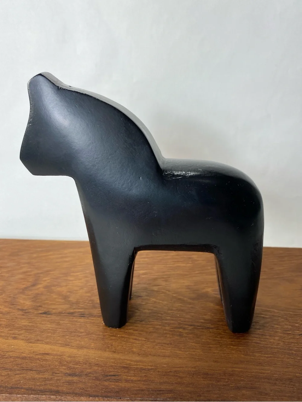 IKEA FINANSIELL Matte Black Dala Horse Minimal Decorative Sculpture
